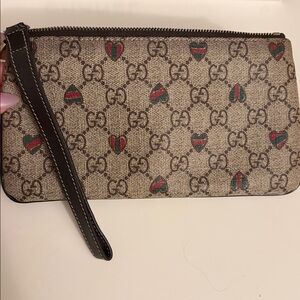 Gucci Beige and Brown Monogram Clutch